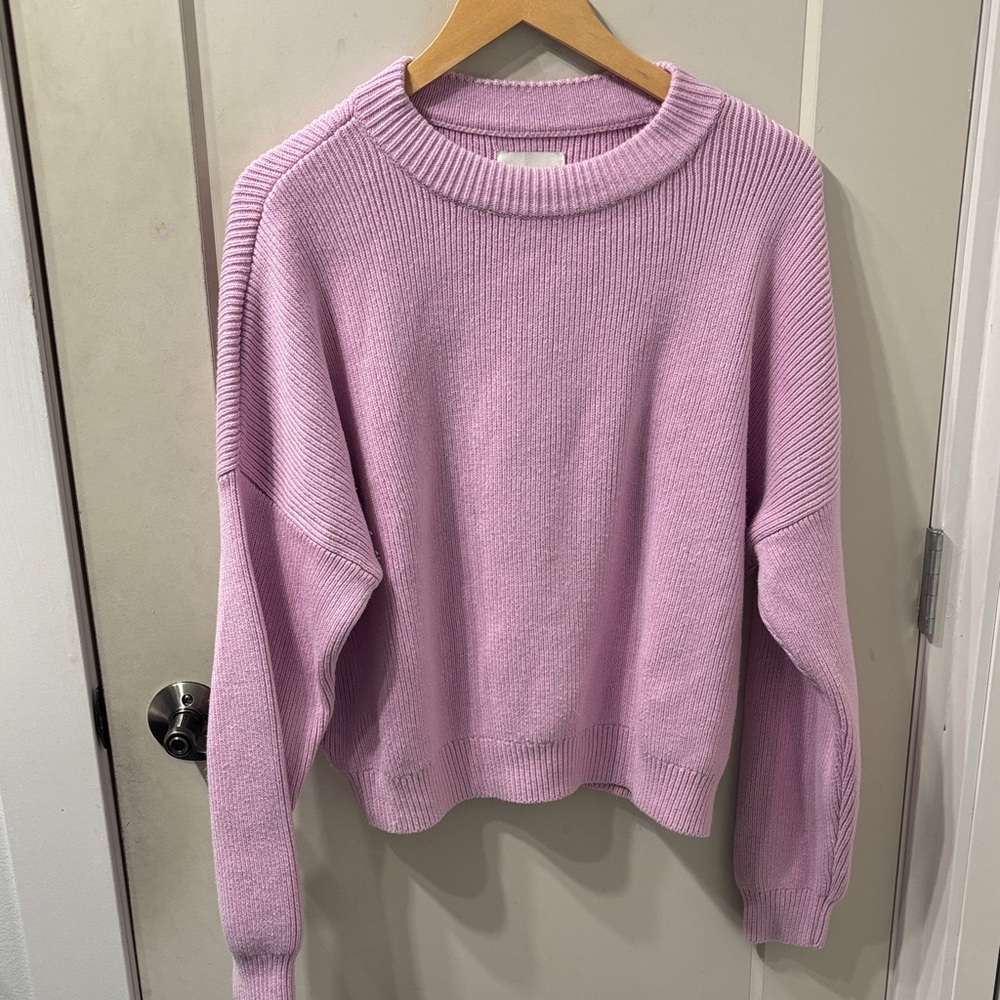Abercrombie & Fitch Lilac/Pink Crew Neck Sweater